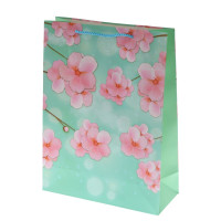 Пакет подарочный L (бумага 210г/м2, блок 12шт), L30 W12 H40 см, 4в.