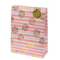 Пакет подарочный L (бумага 210г/м2, блок 12шт), L30 W12 H40 см, 4в.