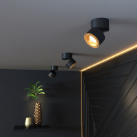 Точечный светильник Klips DLR031 15W 4200K 3100 черный матовый/золото Elektrostandard