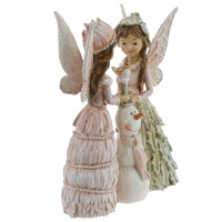 Фигурка декоративная "Феи и снеговик", L7,5 W3 H10 см