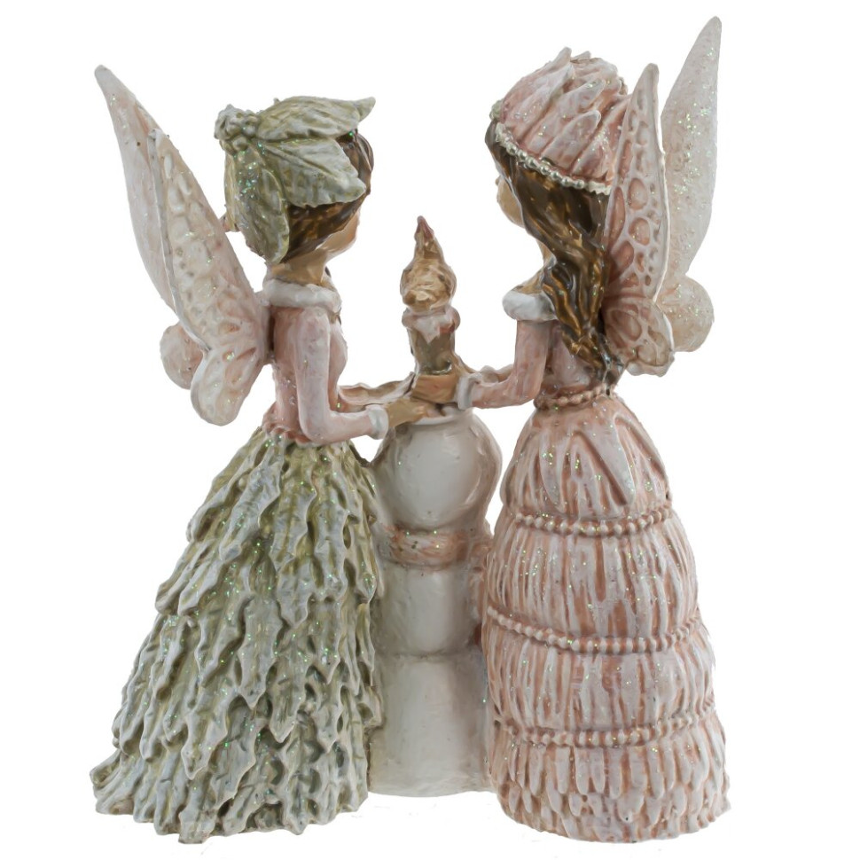 Фигурка декоративная "Феи и снеговик", L7,5 W3 H10 см