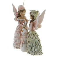 Фигурка декоративная "Феи и снеговик", L7,5 W3 H10 см