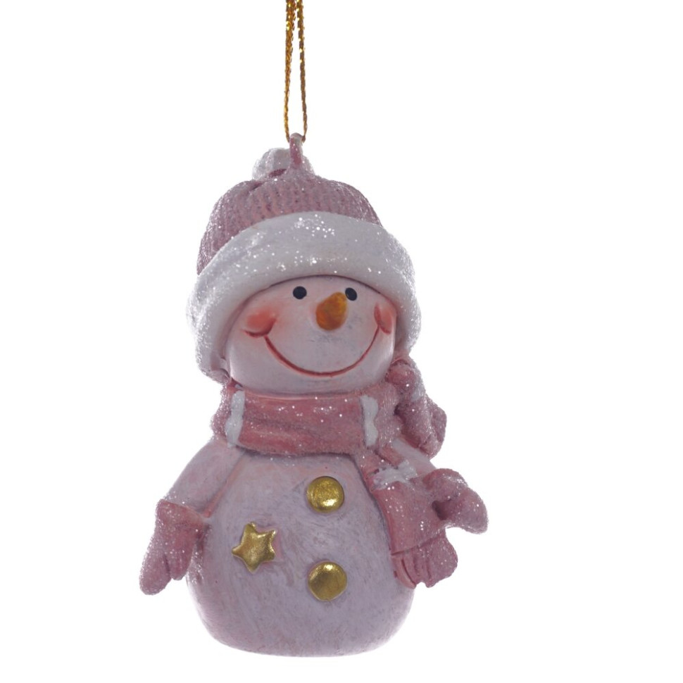 Фигурка декоративная подвесная "Снеговик", L4 W3 H6 см, 2в.