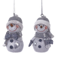 Фигурка декоративная подвесная "Снеговик", L4 W3 H6 см, 2в.