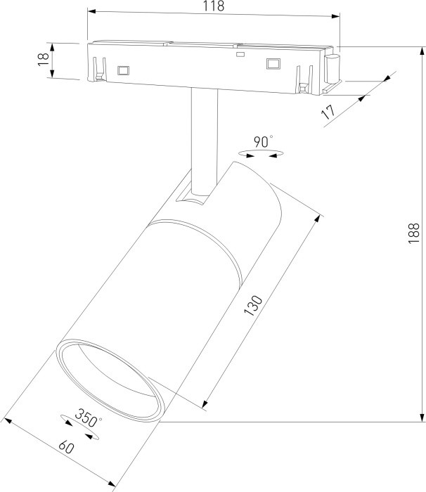 Трековый светильник Slim Magnetic 85524/01 Elektrostandard