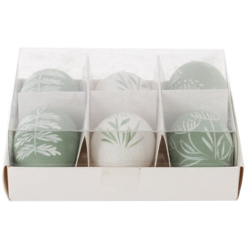 Набор из 6-ти изделий декоративных подвесных "Яйцо" (3,5*5,5), L15 W13 H5 см