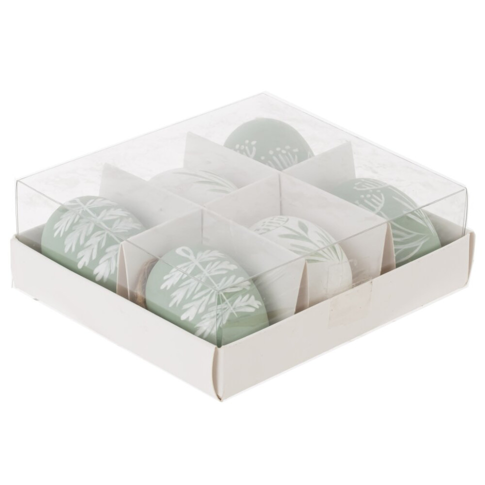 Набор из 6-ти изделий декоративных подвесных "Яйцо" (3,5*5,5), L15 W13 H5 см