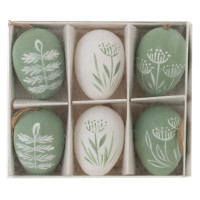 Набор из 6-ти изделий декоративных подвесных "Яйцо" (3,5*5,5), L15 W13 H5 см