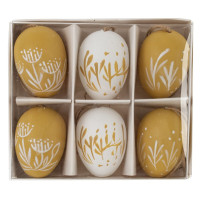 Набор из 6-ти изделий декоративных подвесных "Яйцо" (3,5*5,5), L15 W13 H5 см