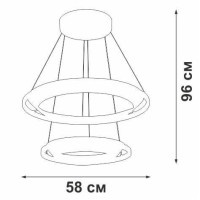 Подвесной светодиодный светильник Vitaluce V4681-1/2S