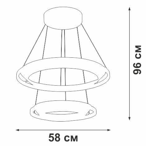 Подвесной светодиодный светильник Vitaluce V4681-1/2S