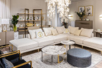 Пуф круглый Murano жаккард синий Пуф круглый Murano жаккард синий