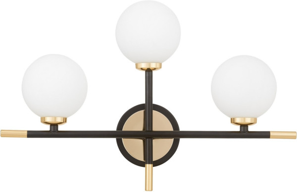 Настенный светильник Marsiada LDW 6033N-3 BK+F.GD Lumina Deco