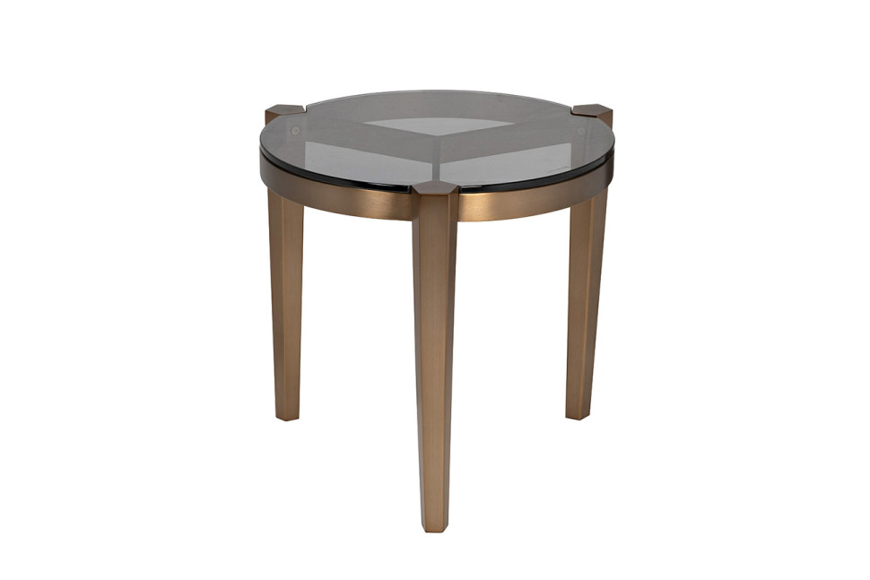 Столик журнальный круглый со стеклом