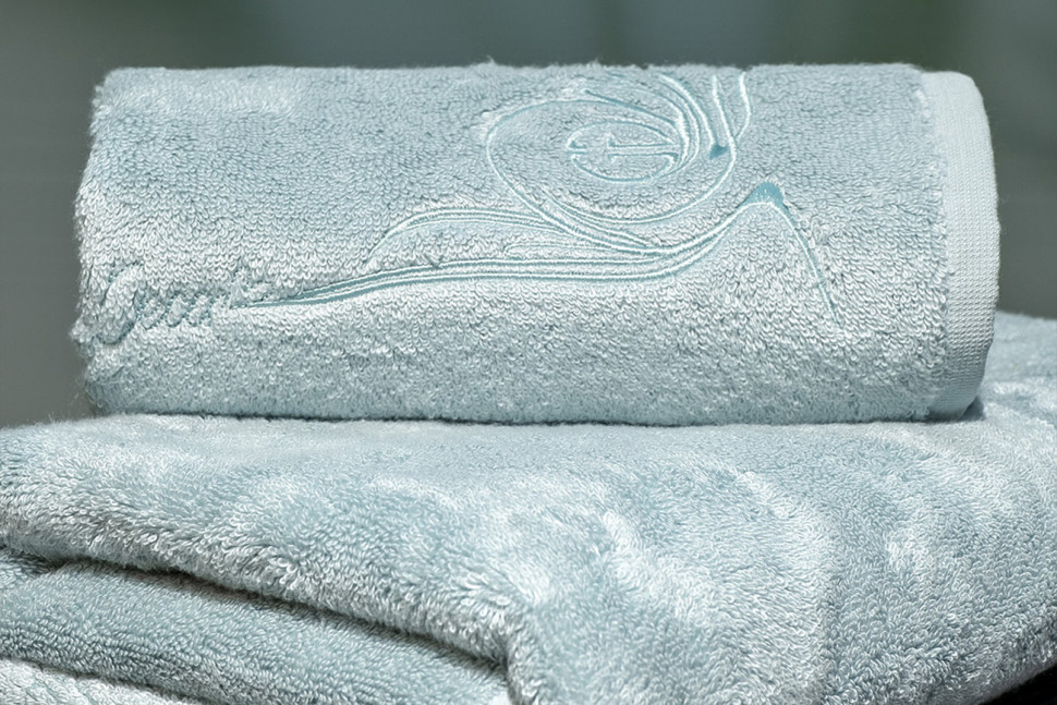 Полотенце "Лирика" 70*140 бирюзовое