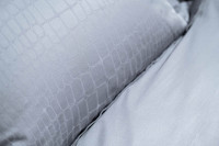 Простыня сатиновая на резинке 160х200х30см серая