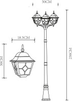 Наземный фонарь Berlin A1017PA-3BN Arte Lamp Наземный фонарь Berlin A1017PA-3BN Arte Lamp