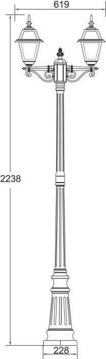 Наземный фонарь FARO-FROST S 91109fSA Bl Oasis Light