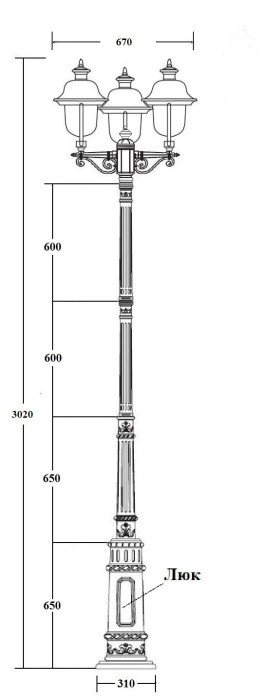 Наземный фонарь MADRID-COOPER 84310cB E7 02 Bl Oasis Light