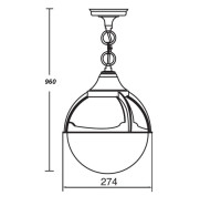 Уличный светильник подвесной  88105 Bl Oasis Light