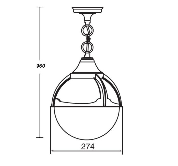 Уличный светильник подвесной  88105 Bl Oasis Light