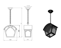 Уличный светильник подвесной Мадрид 140-01/b-11 Русские фонари Уличный светильник подвесной Мадрид 140-01/b-11 Русские фонари