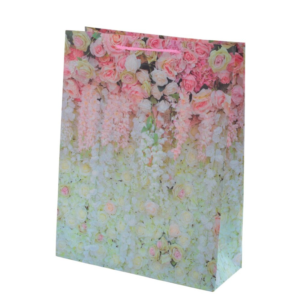 Пакет подарочный M (бумага, плотность 210г/м2, блок микс 12шт), L26 W10 H32 см, 4в.