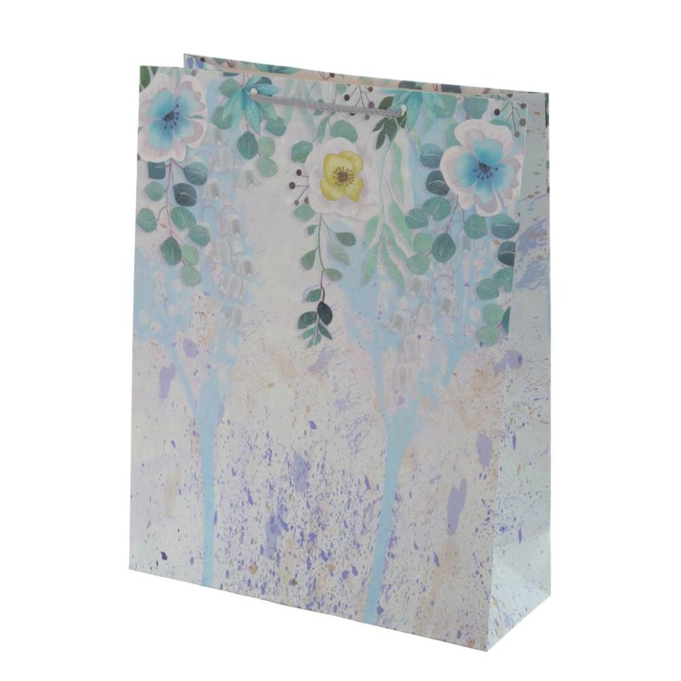 Пакет подарочный M (бумага, плотность 210г/м2, блок микс 12шт), L26 W10 H32 см, 4в.