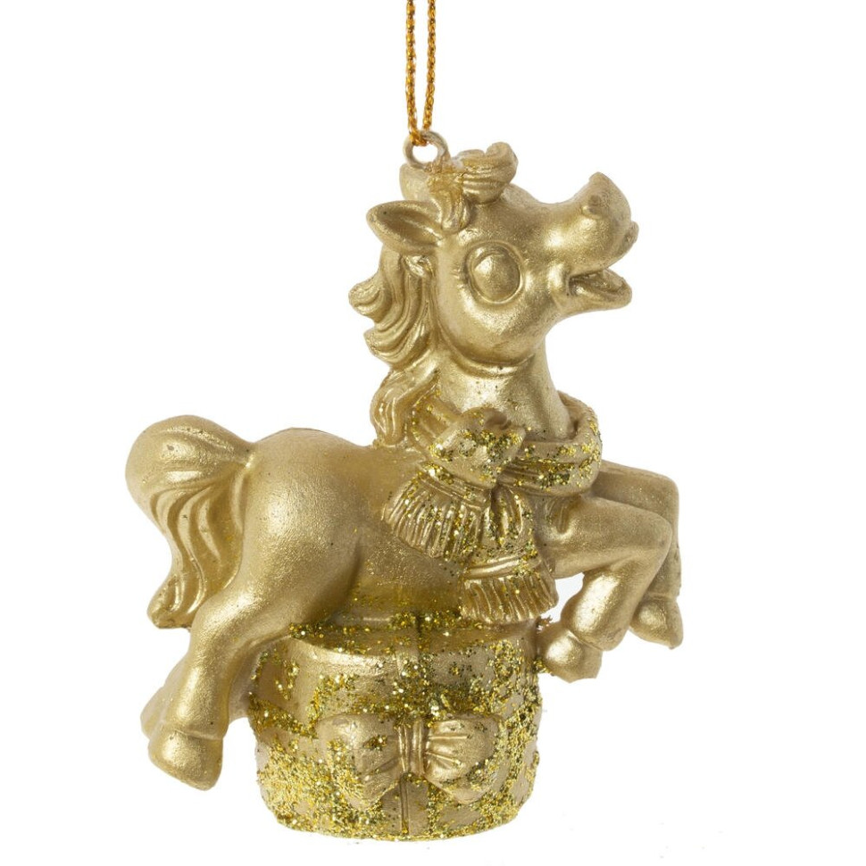 Фигурка декоративная подвесная "Лошадка", L6,5 W3,5 H7 см, 2в.