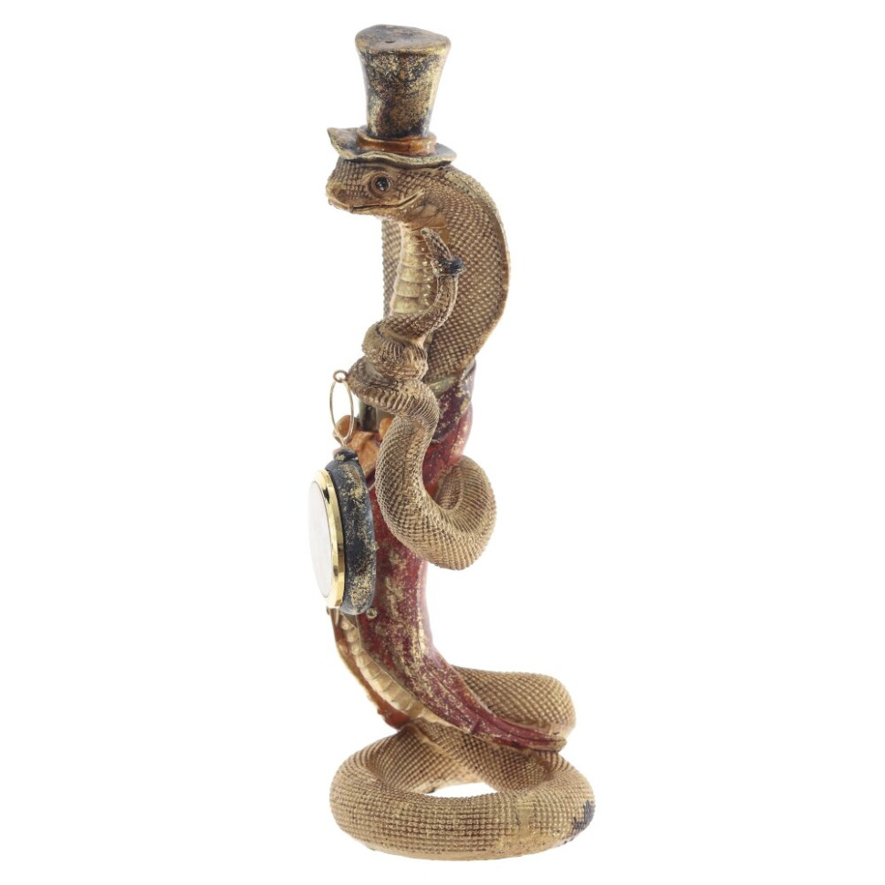 Фигурка декоративная с часами"Змея" (1хLR44 н/п), L22 W13 H38 см