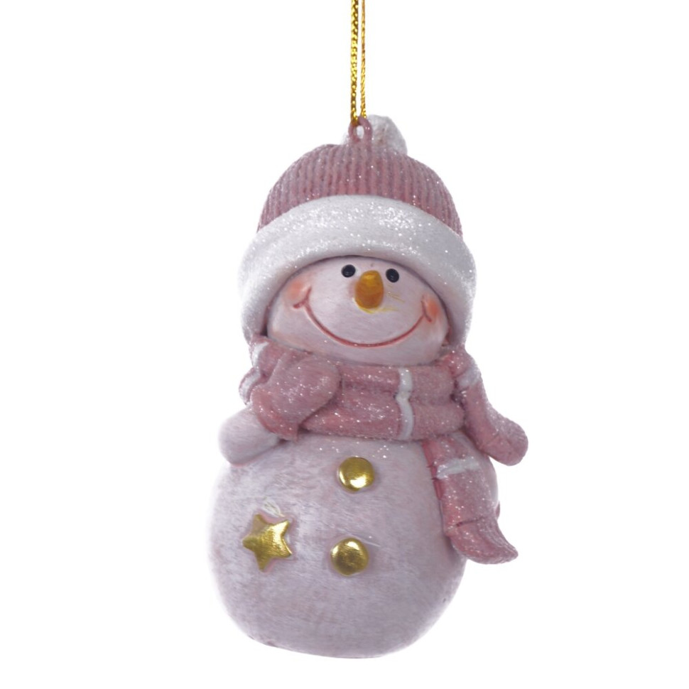 Фигурка декоративная подвесная "Снеговик", L5 W5 H8,5 см, 2в.