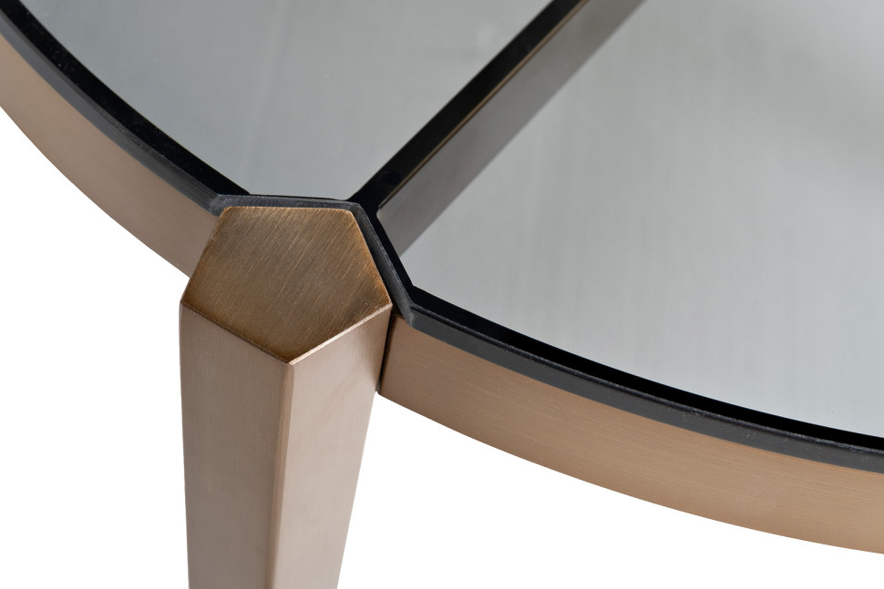 Стол журнальный круглый со стеклом