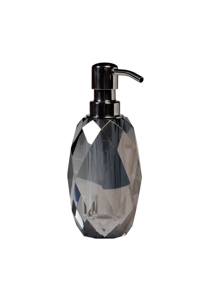 Диспенсер для мыла стеклянный дымчатый