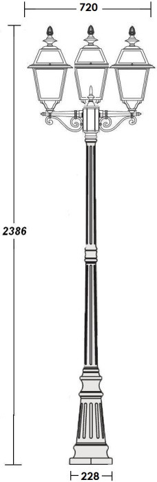 Наземный фонарь FARO-FROST L 91109fLB Bl Oasis Light