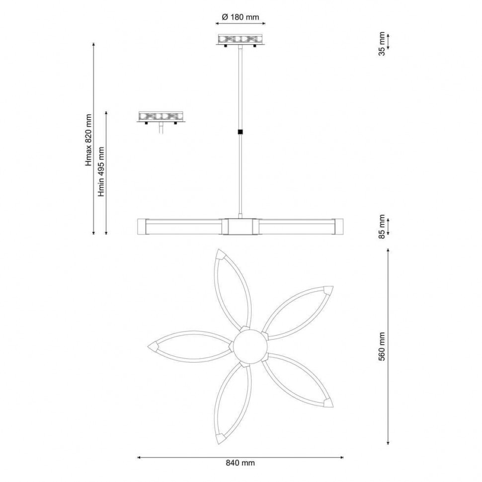Подвесная люстра Lucia Tucci Modena 172.5 LED
