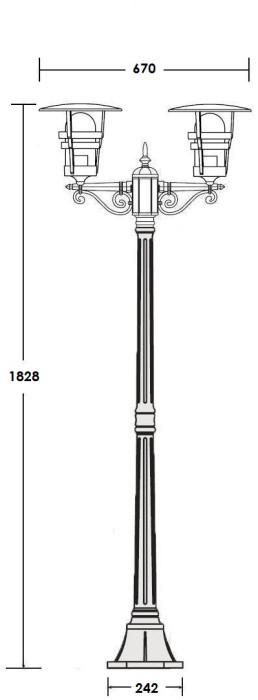 Наземный фонарь TOKIO 2 68908A Bl Oasis Light