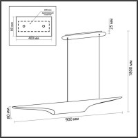 Подвесной светильник Odeon Light Hightech Whitney 3816/50WG