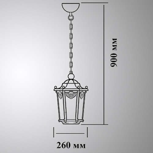 Уличный светильник подвесной Ретро 42-001-ЧЗ Кузнечное дело