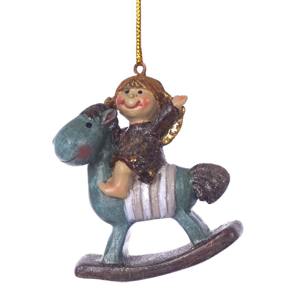 Фигурка декоративная подвесная "Ангел/ Дед Мороз", L5,5 W2 H6 см, 4в.