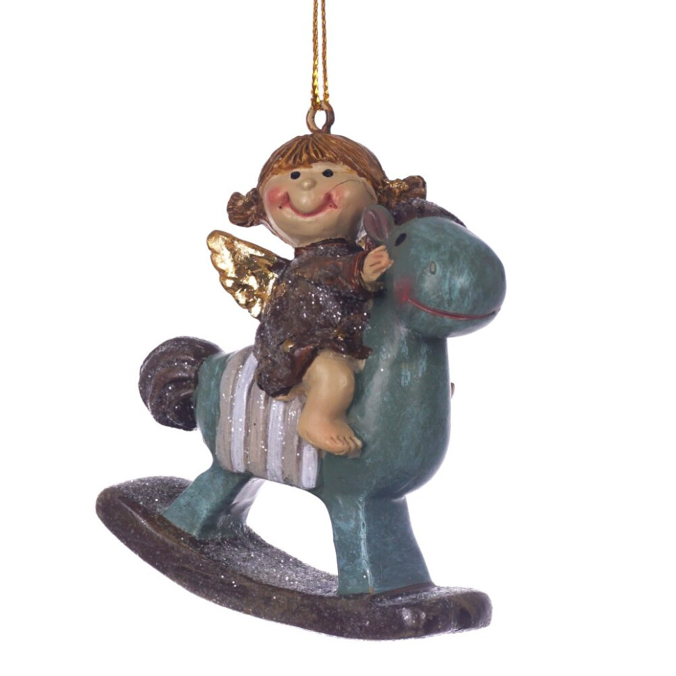 Фигурка декоративная подвесная "Ангел/ Дед Мороз", L5,5 W2 H6 см, 4в.