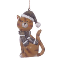 Фигурка декоративная подвесная "Кошка",  L5 W4 H9 см, 2в.