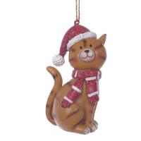 Фигурка декоративная подвесная "Кошка",  L5 W4 H9 см, 2в.