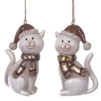 Фигурка декоративная подвесная "Кошка",  L5 W4 H9 см, 2в.