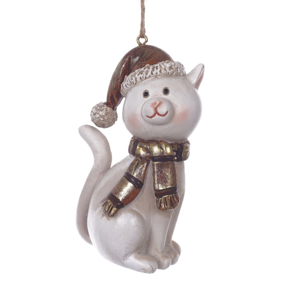 Фигурка декоративная подвесная "Кошка",  L5 W4 H9 см, 2в.