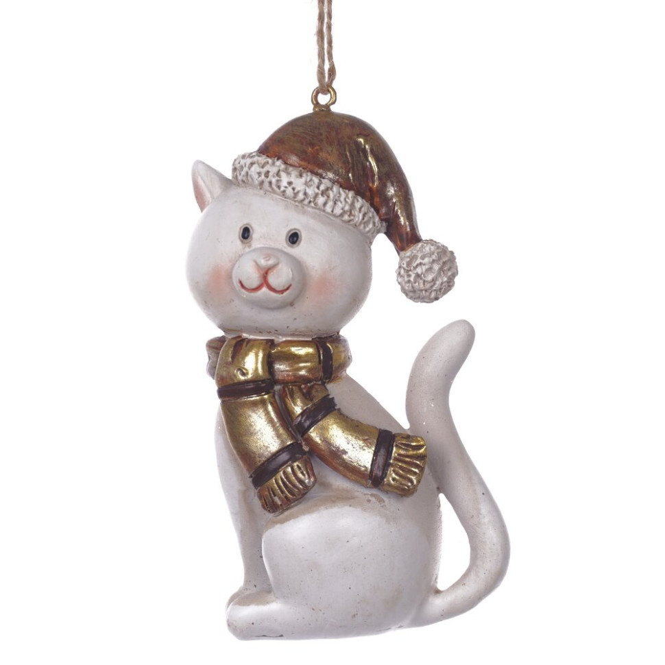 Фигурка декоративная подвесная "Кошка",  L5 W4 H9 см, 2в.