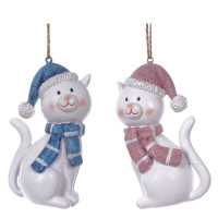 Фигурка декоративная подвесная "Кошка",  L5 W4 H9 см, 2в.