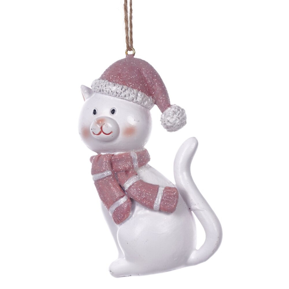 Фигурка декоративная подвесная "Кошка",  L5 W4 H9 см, 2в.