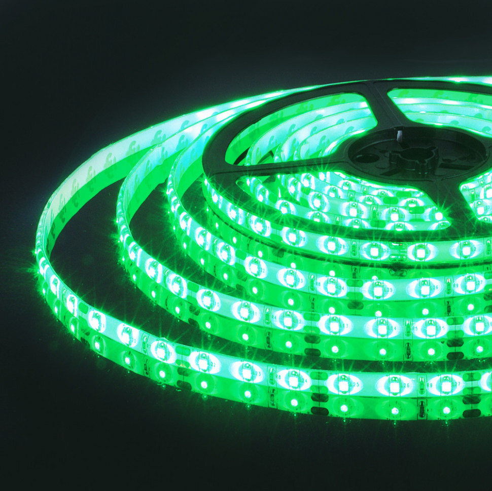 Светодиодная лента 12V 4,8W Лента светодиодная 12V 4,8W 60Led 2835 IP65 зеленый, 5м Elektrostandard