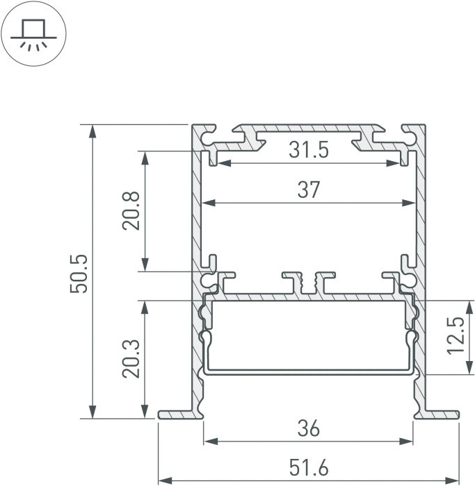 Профиль для светодиодной ленты SL-LINIA 044685 Arlight