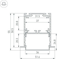 Профиль для светодиодной ленты SL-LINIA 044685 Arlight Профиль для светодиодной ленты SL-LINIA 044685 Arlight